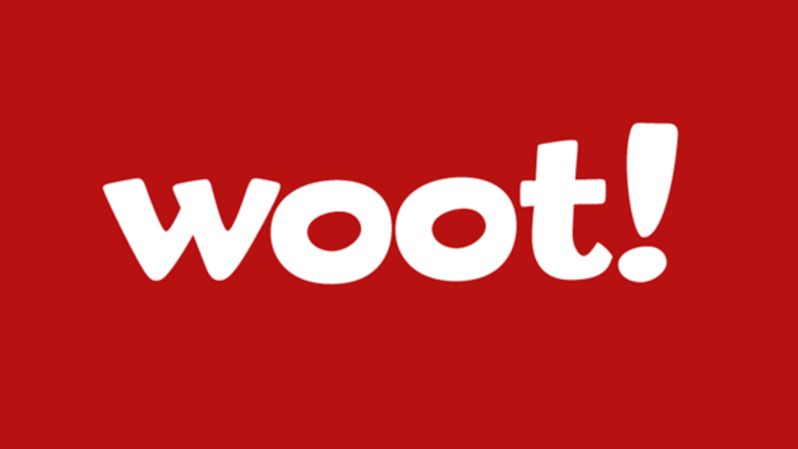 Woot logo on red background