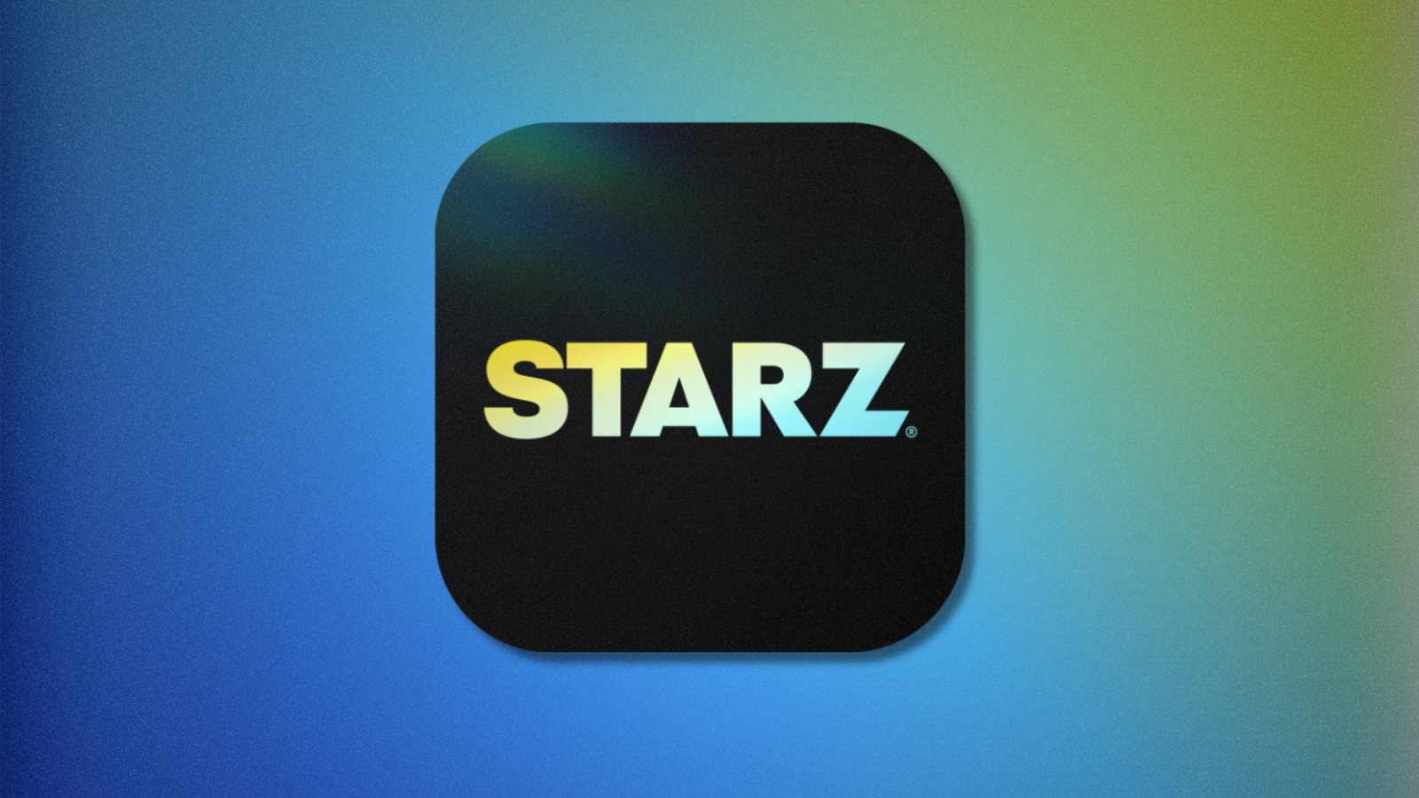 Starz app logo with blue and green gradient background