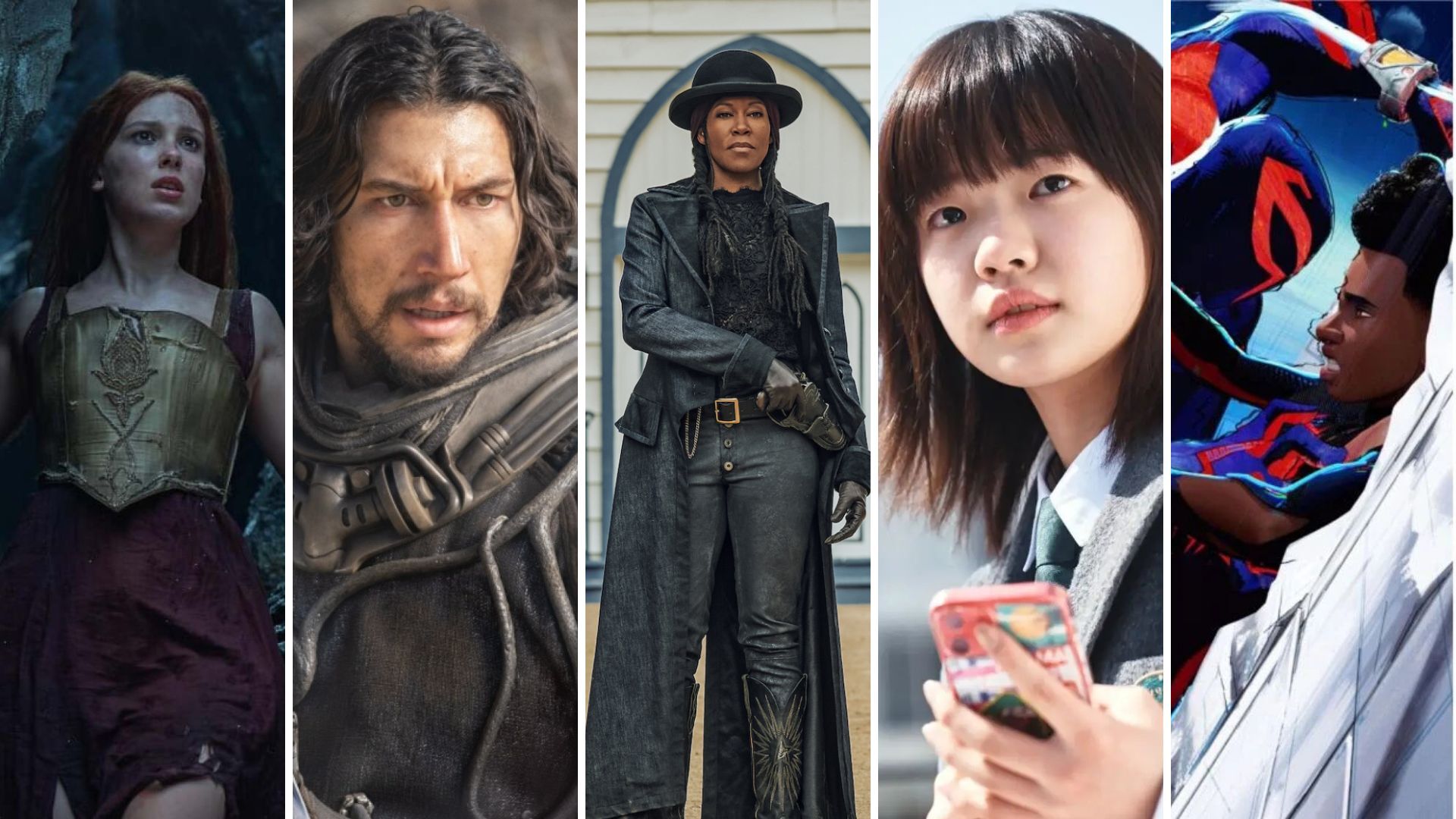 Composite of images of action movies.