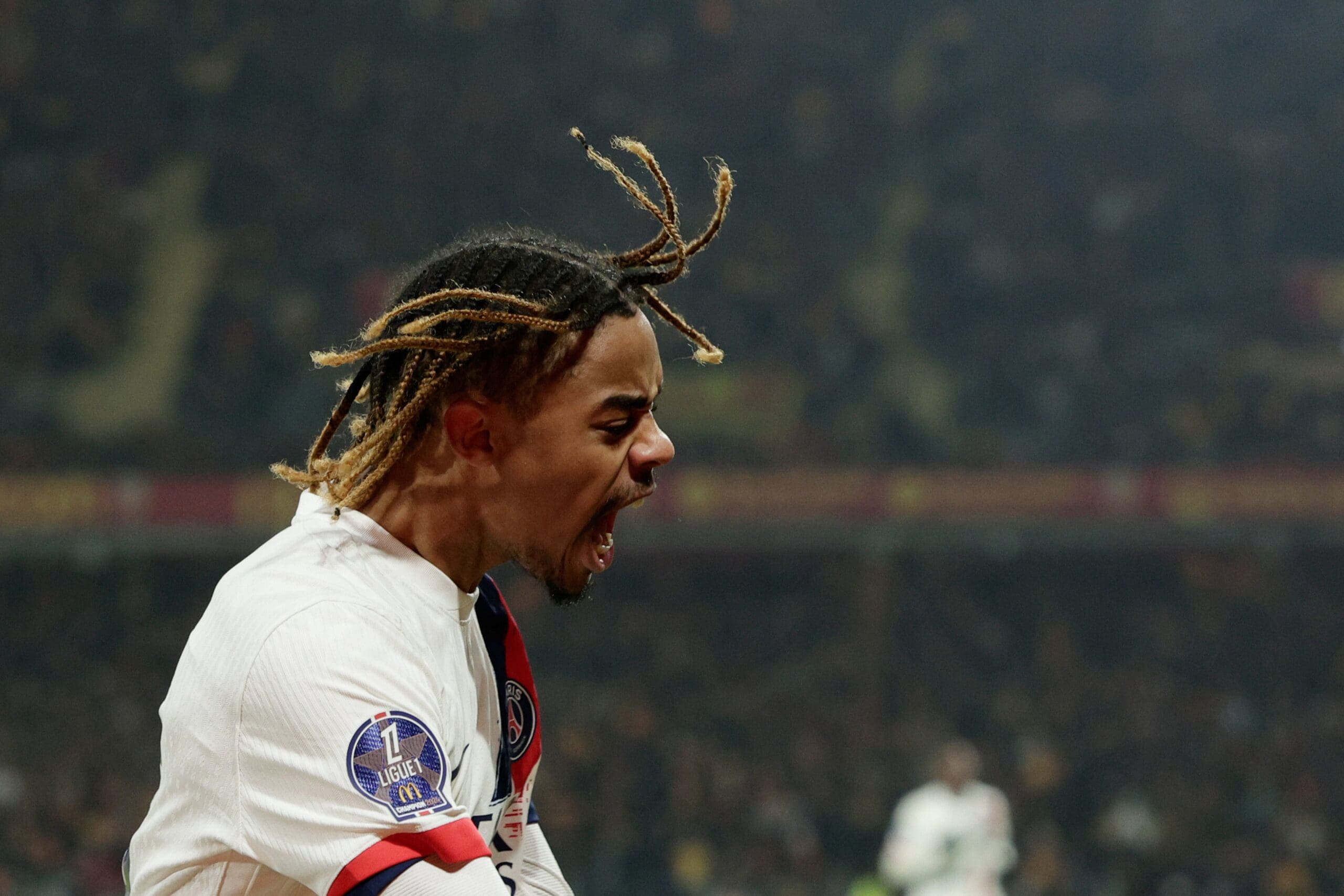 Bradley Barcola of Paris Saint Germain