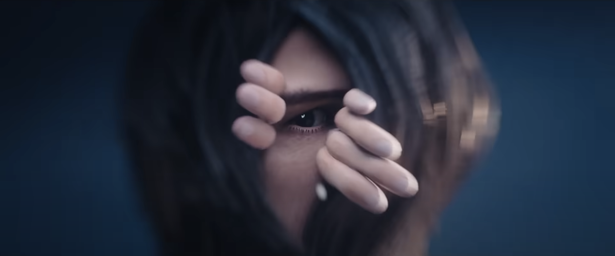 The back of Mark's head opens and he looks out.