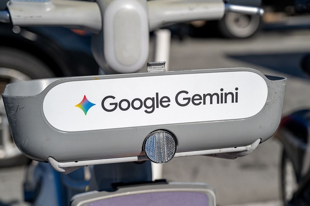 Google Gemini logo on bike basket