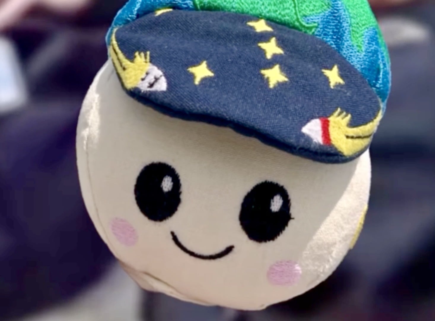 Rise plushie floating in Orion spacecraft