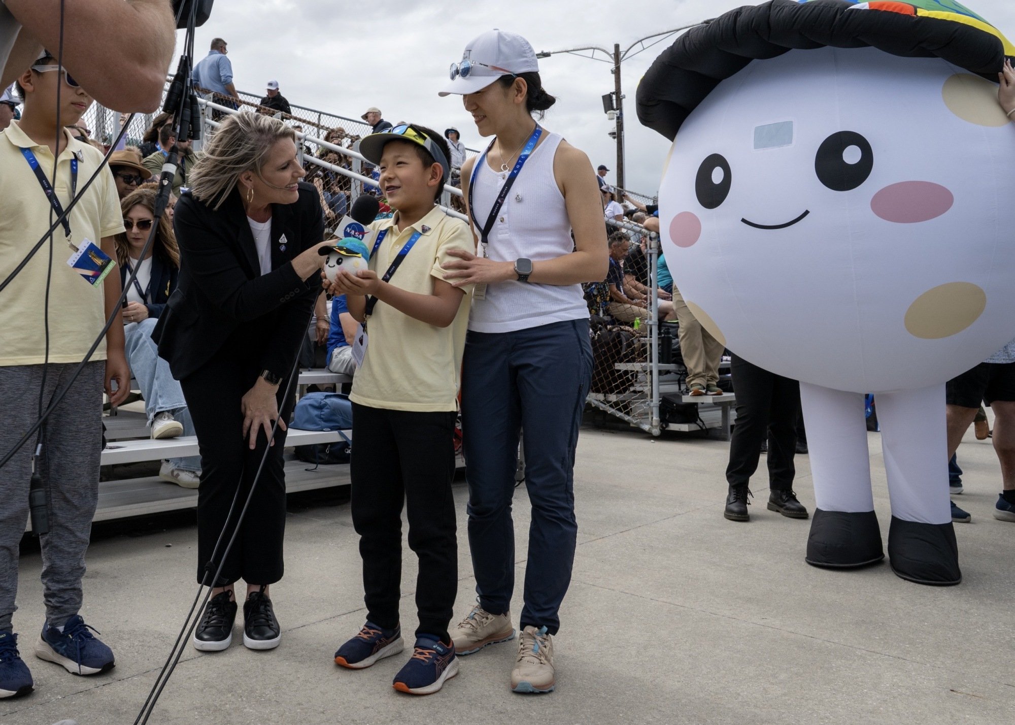 Lucas Ye talking about his design for Rise, the zero-gravity indicator for Artemis II