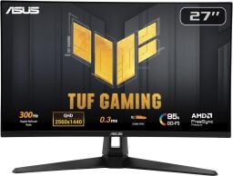 The 27-inch 1440p ASUS TUF gaming monitor (VG27AQM5A) on a white background